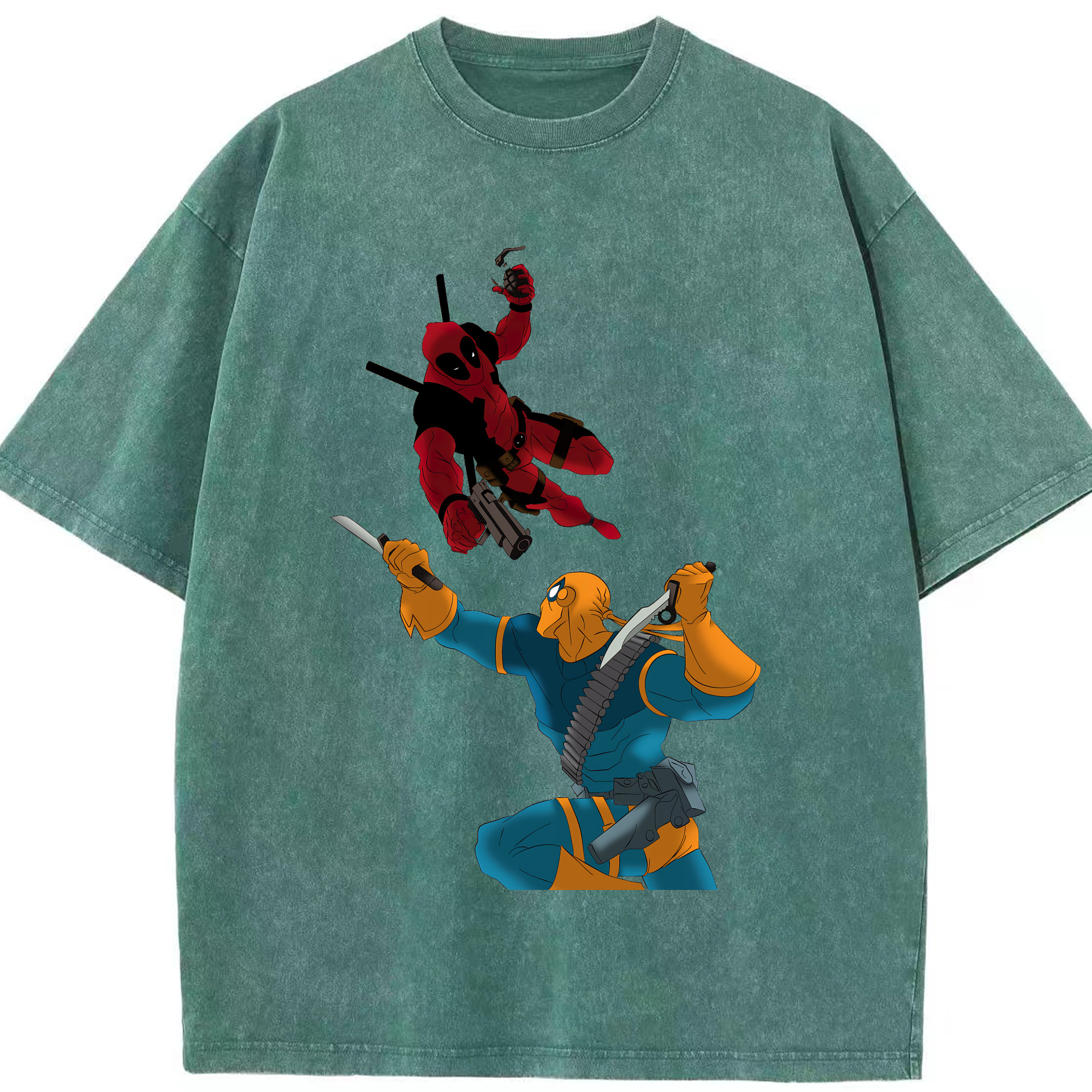（画像用） Deadpool デッドプール 綿100% ヴィンテージ風 半袖Tシャツ（フロントプリント）